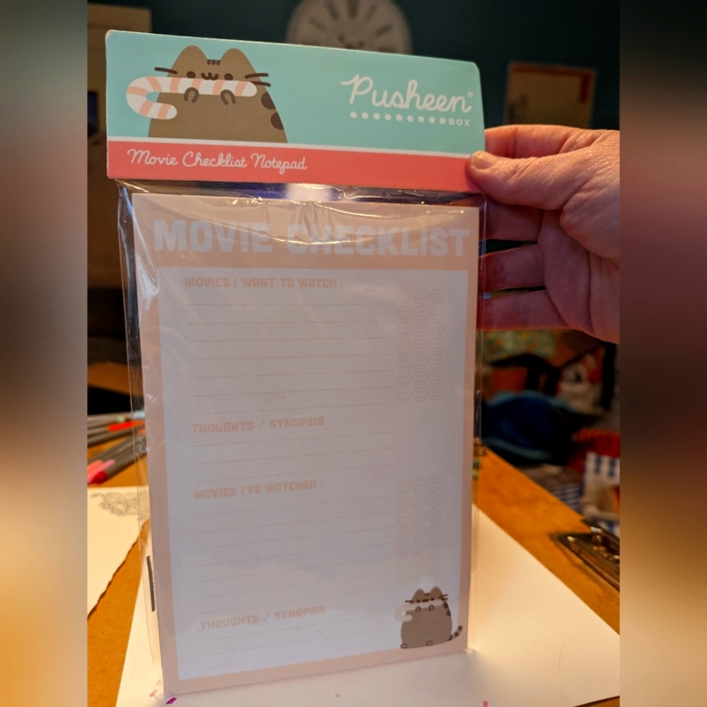 Pusheen Favorite Movie Night Checklist PAD